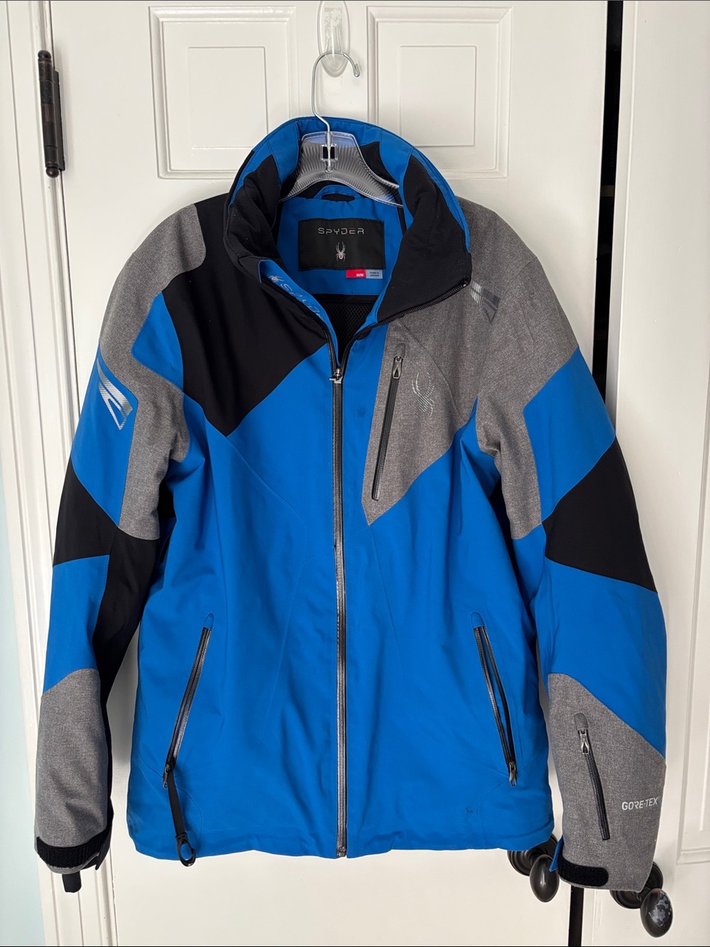 Spyder Men’s Blue & Gray Gortex Waterproof Ski Jacket